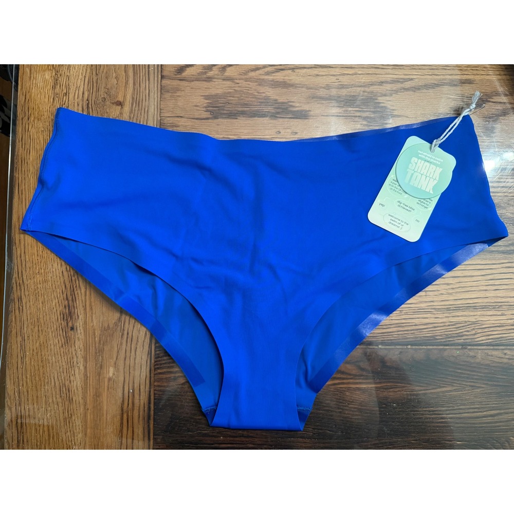 Onewith Compo Bikini Bottoms Women Large Jelly Blue Seamless Shark Tank NEW